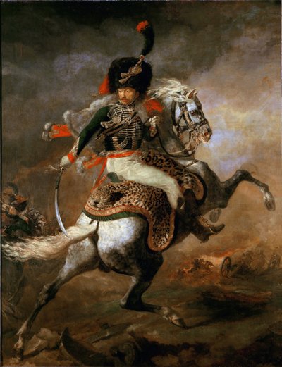 Ufficiale dei cacciatori a cavallo della guardia imperiale che carica da Theodore Gericault